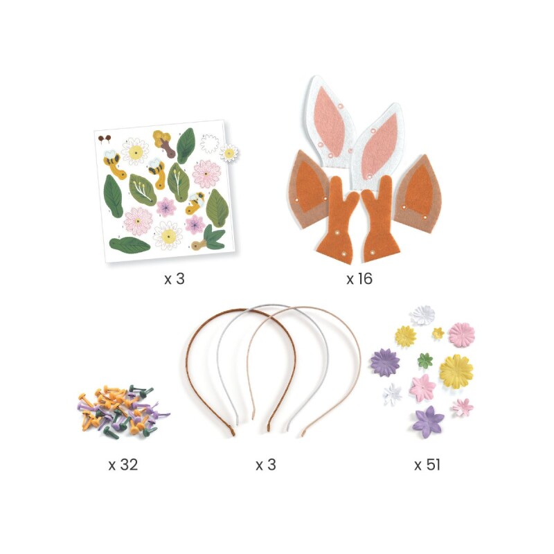 Vinchas de flores para decorar Do it yourself Djeco 6+ Vinchas De Flores Para Decorar Do It Yourself Djeco 6+