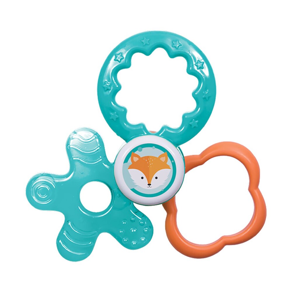 EVENFLO MORDILLO 3 EN 1 C SONAJERO VERDE única