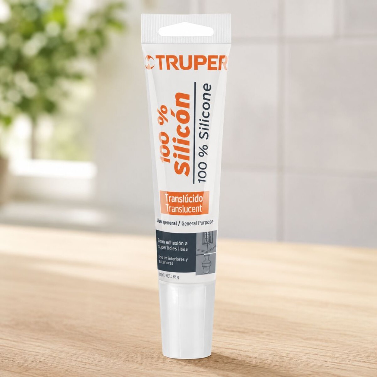Silicona Sellador Acido Transparente 85g Truper 
