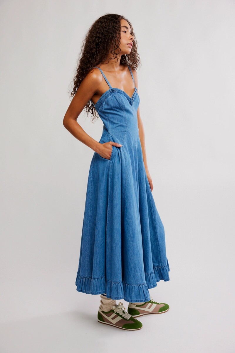 VESTIDO MIDI ANOTHER SEASON Azul