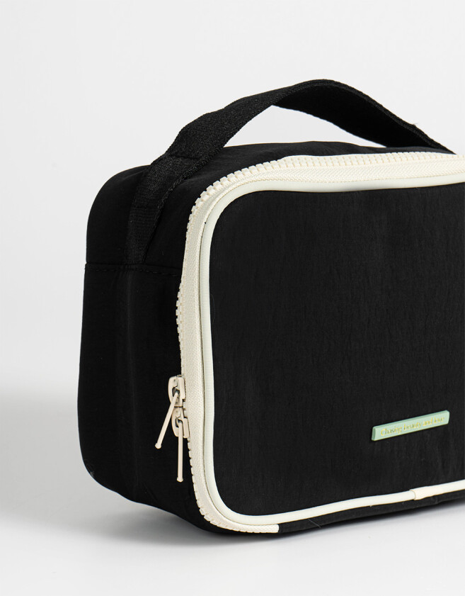 Porta Cosméticos Estampados Portacosméticos Con Manija - Negro