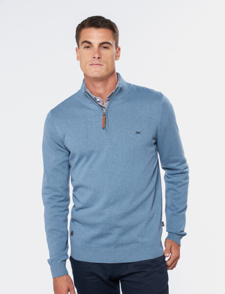 BUZO TEJIDO MEDIO CIERRE Denim