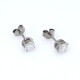 Caravanas antiguas en oro 18k blanco y brillantes Caravanas antiguas en oro 18k blanco y brillantes