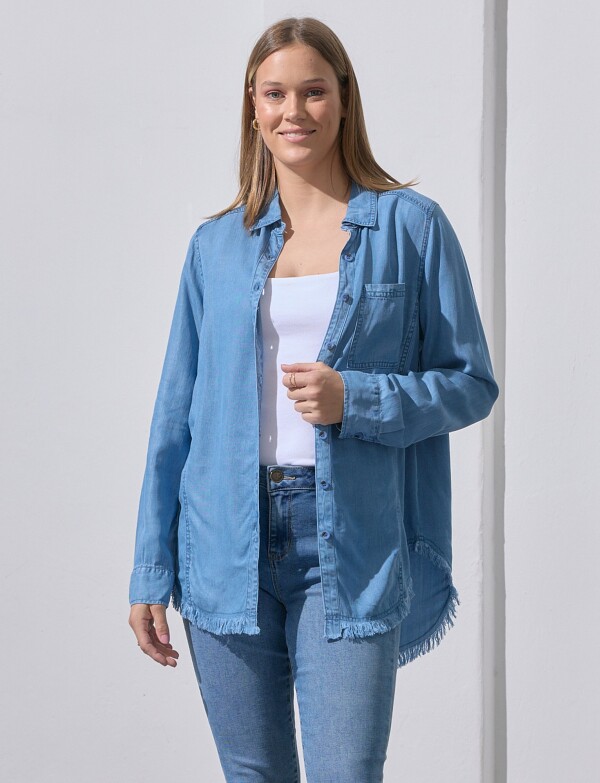 Camisa Tencel Flecos JEAN