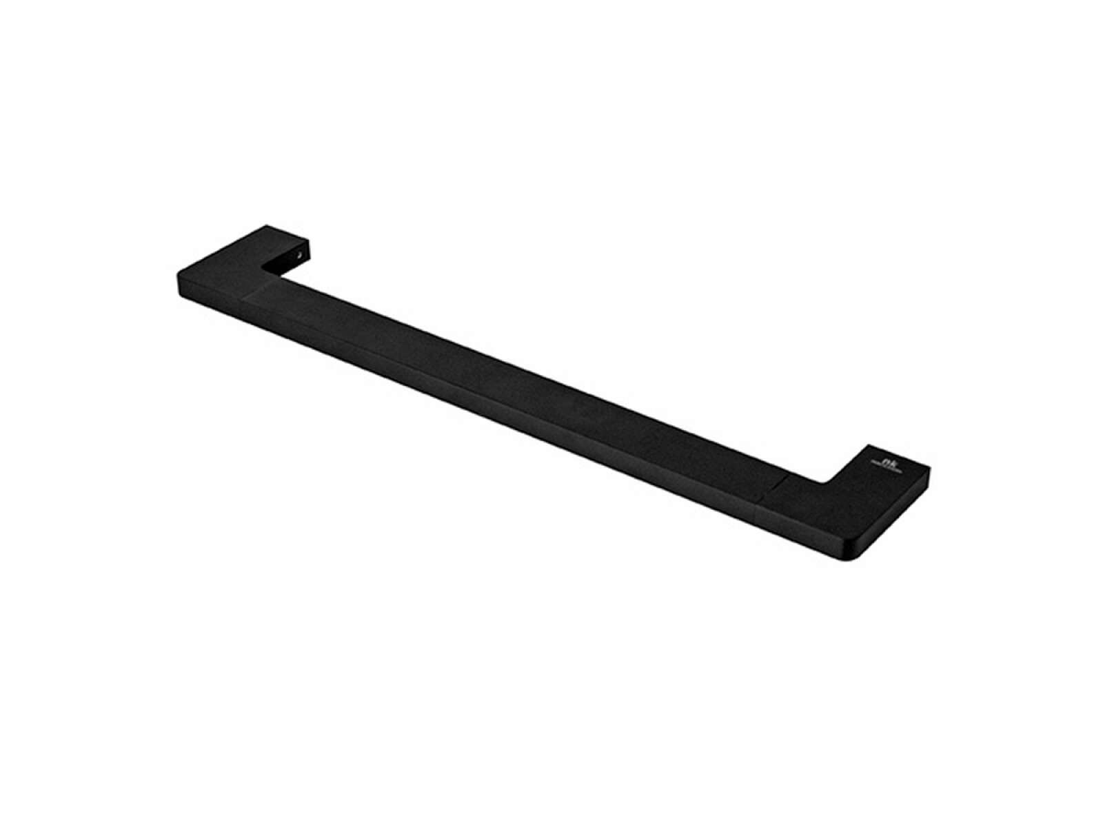Toallero Barra 50Cm Metal Mate Color Negro Para Baño 