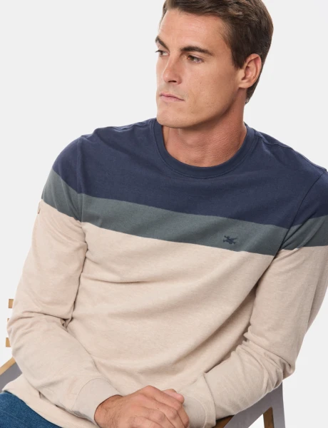 REMERA RAYADA Azul