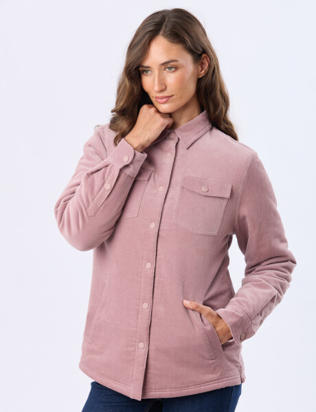 CAMPERA DE PANA Y CORDERITO Rosado