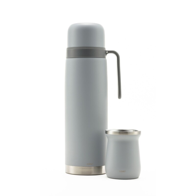 Set termo Comet Bologna 1 lt + Mate de 160 ml Gris