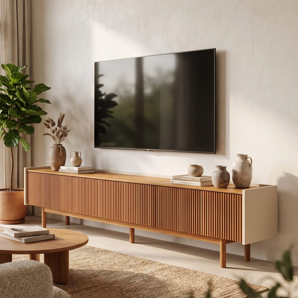 Rack de TV Dune Ripiado 2.2 - Linea Manhattan - Off White 