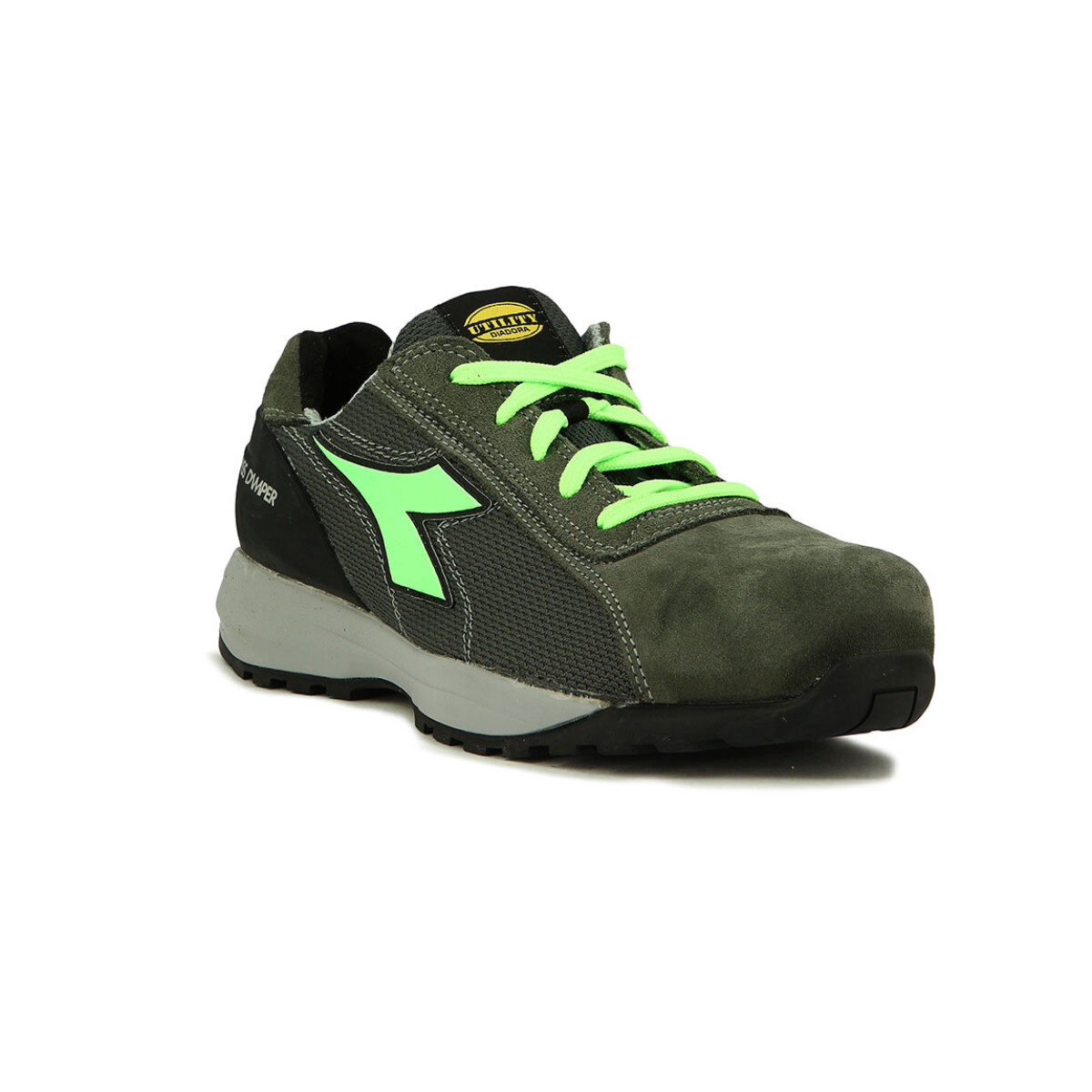 Zapato De Seguridad Diadora Utlity S1p Hro Src - Gris-verde Fluo 