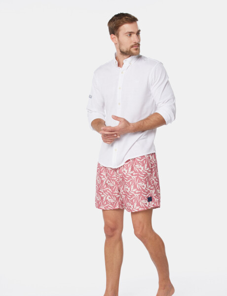 SHORT DE BAÑO ESTAMPADO Rosado