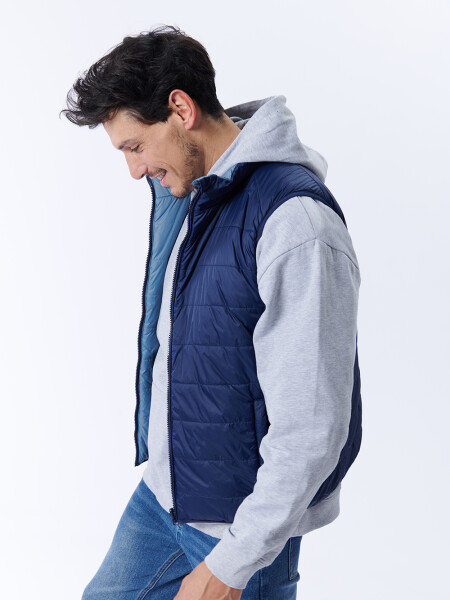 Chaleco abrigo reversible Azul