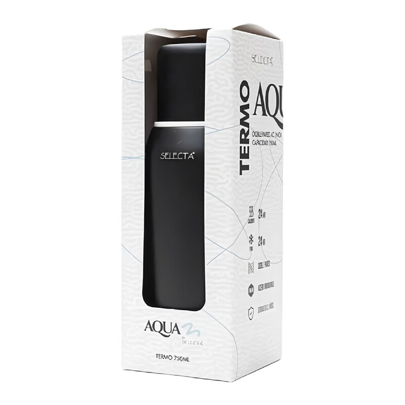 Termo Selecta Aqua Doble pared 750 ml Negro