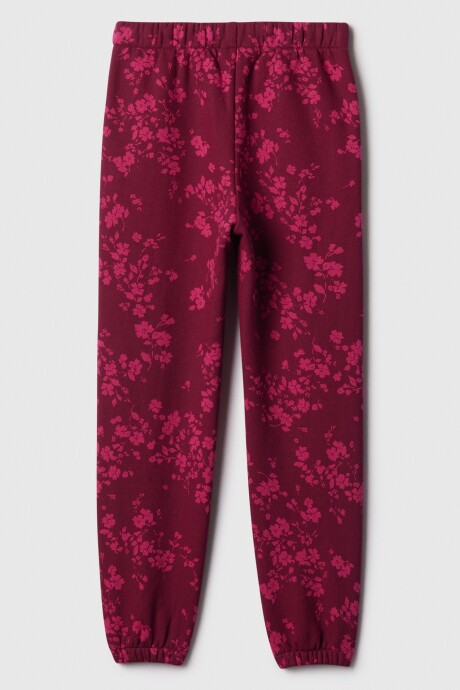 Pantalón Deportivo Logo Gap Niña Burgundy Floral