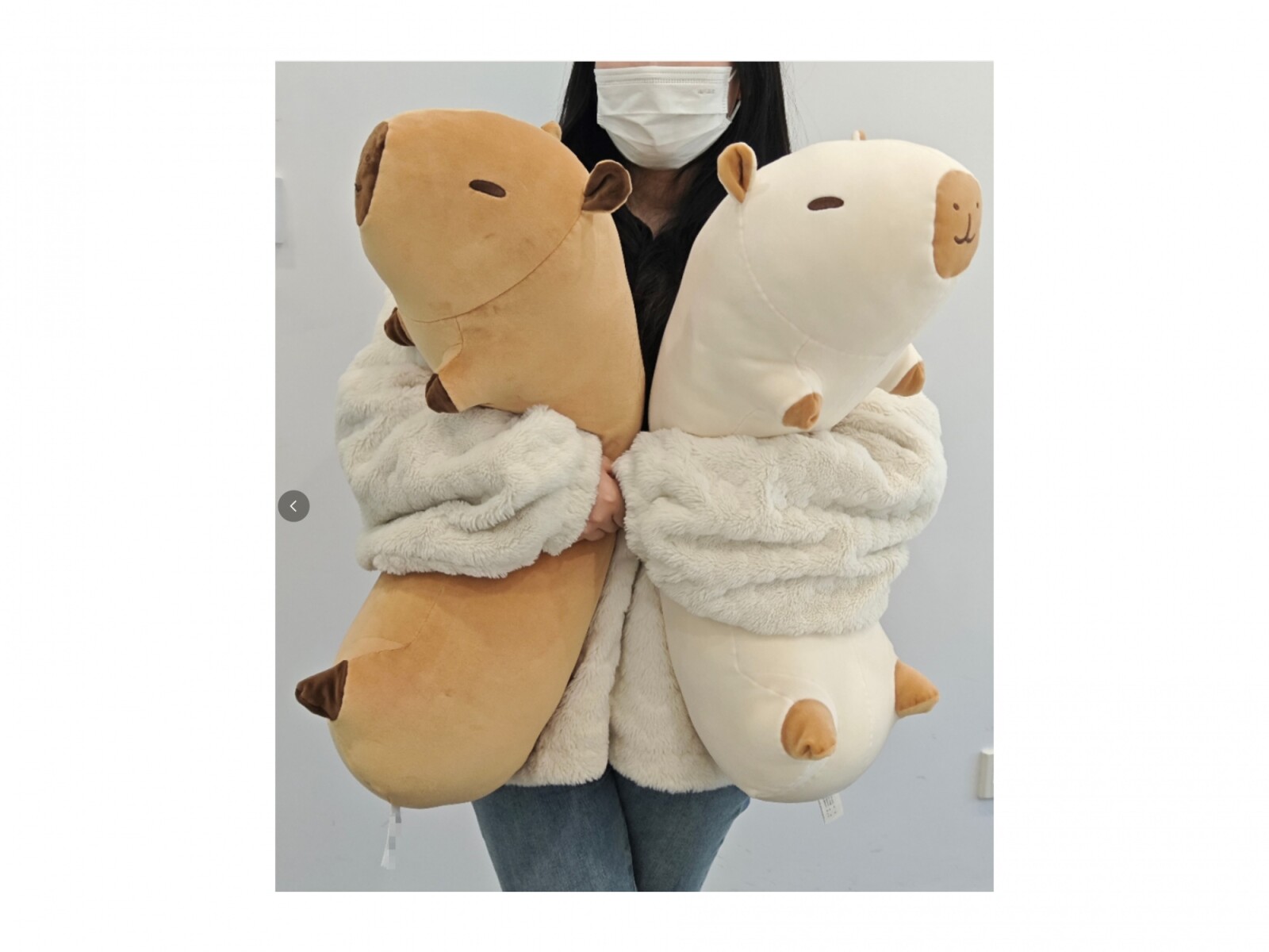 CAPIBARA MENTIROSO BLANCO DE 70 CM. 