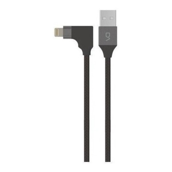 Cable De Datos Usb 2 En 1 iPhone Lightning Marvo Celular Color Variante Negro