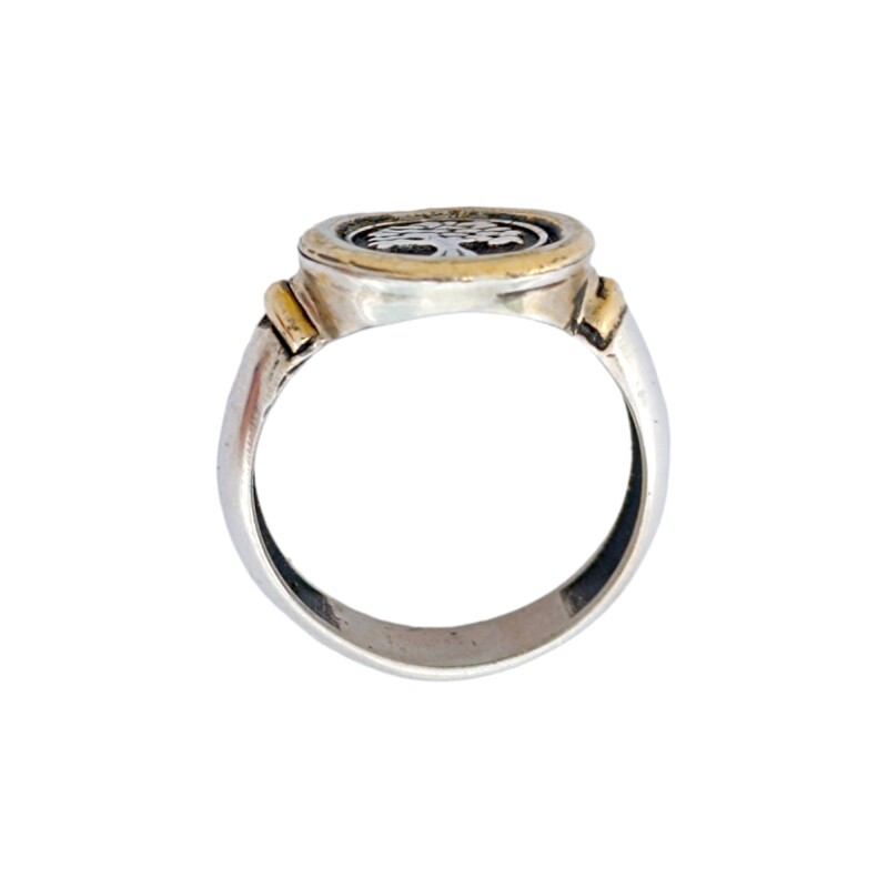 Anillo Arbol de la Vida-Plata y Oro-Sin Piedra-AN5840 sinpiedra