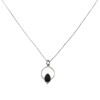 Conjunto colgante lágrima- Plata 925 - Piedra ónix- CJ3028 Conpiedra