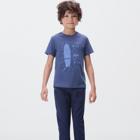 CAMISETA MM MASC AZUL ESCURO