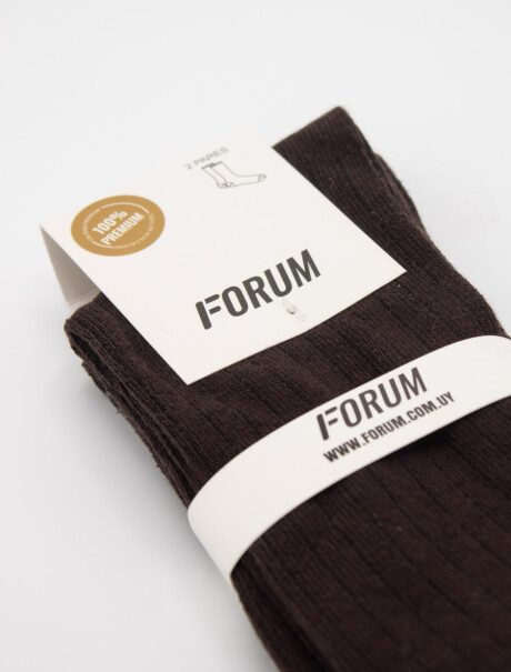 Media Casual Canelon Pack x 2 Pares Marron