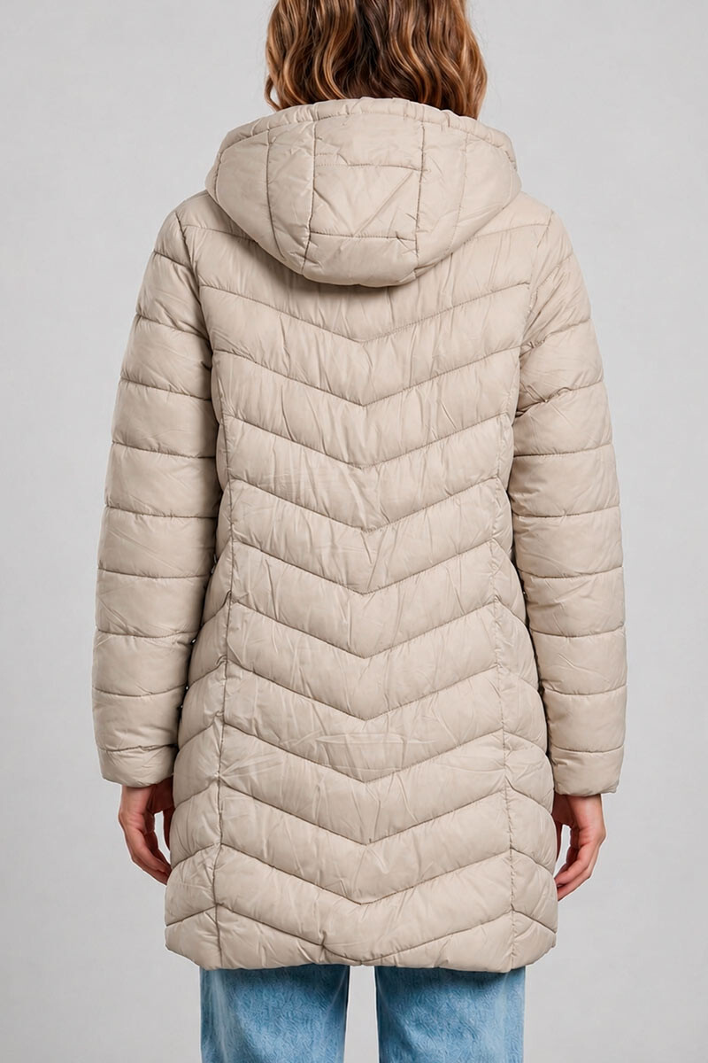 CAMPERA INVIERNO LARGA C/CAPUCHA DAMA Beige