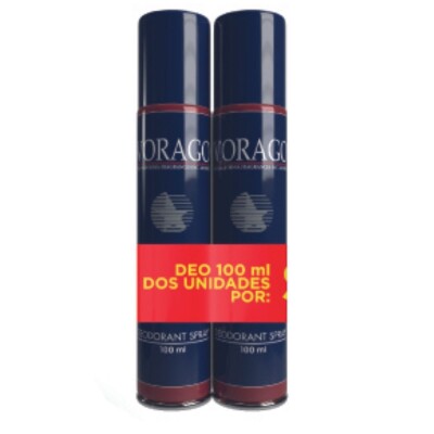 Desodorante Vorago en Aerosol Pack Ahorro X2 100 ML Desodorante Vorago en Aerosol Pack Ahorro X2 100 ML