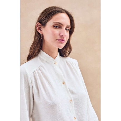 Blusa Cuello Mao Off White