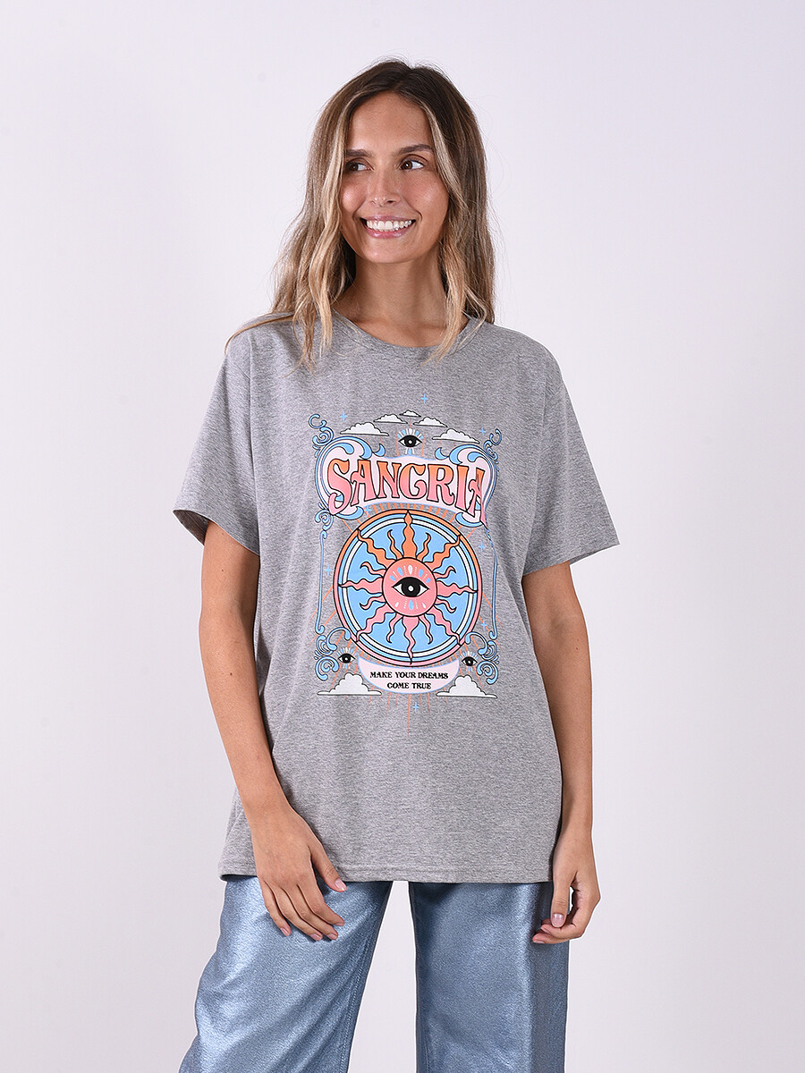 REMERA CRAZY - GRIS MELANGE M 