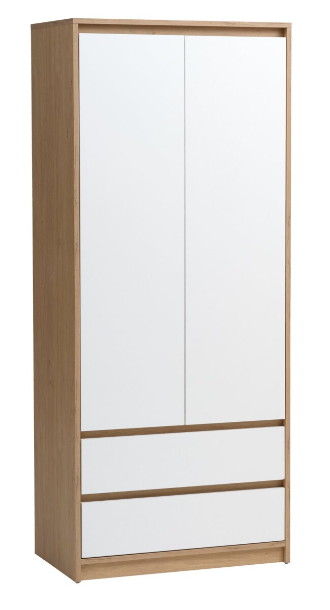 Armario BILLUND 80x193 blanco/roble 