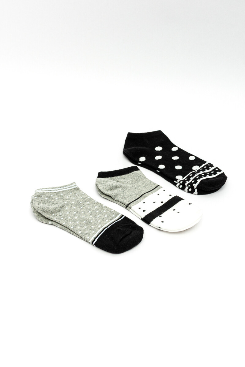 Medias Ankle Neon, Pack X 3 - Color Unico 