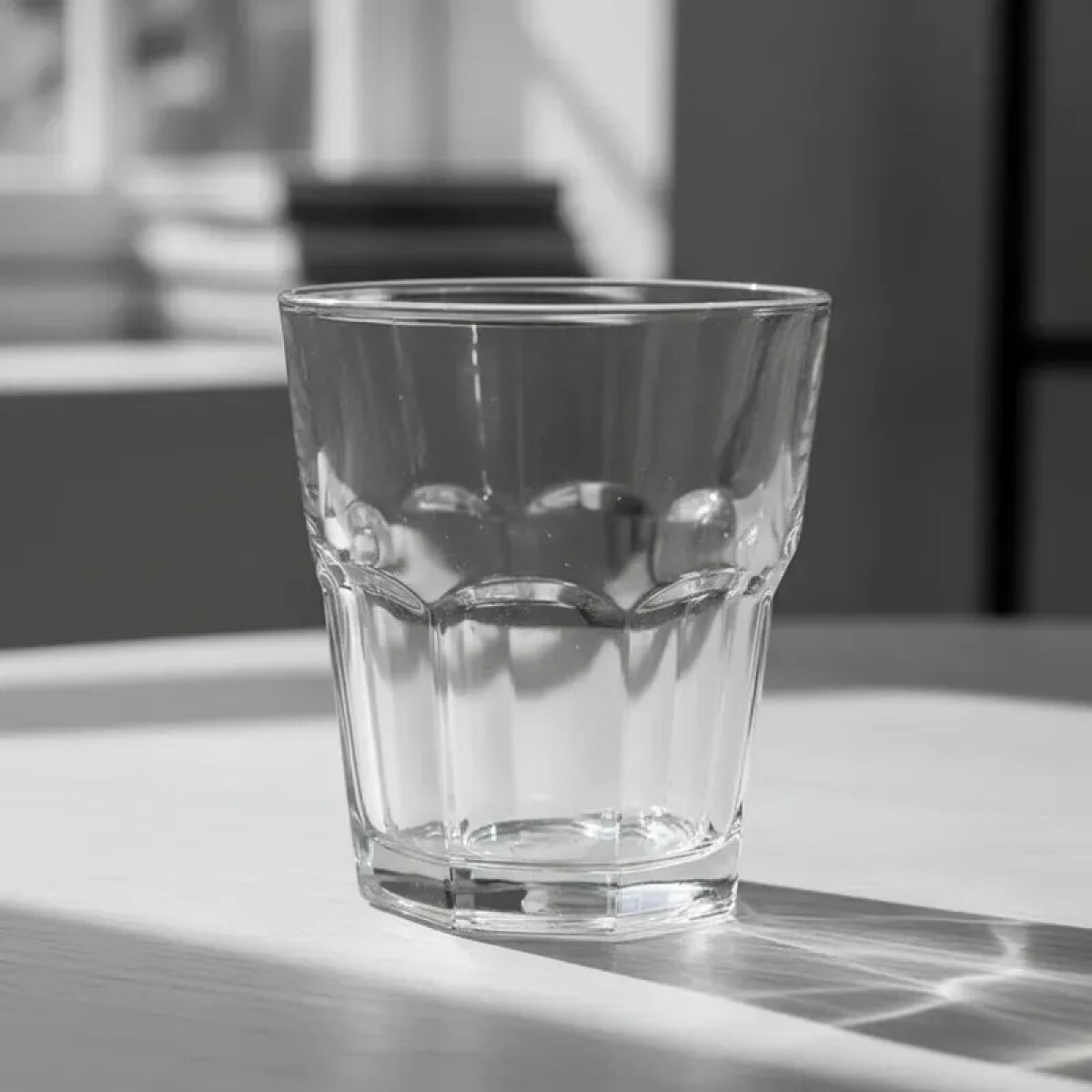 Vaso de Vidrio Bajo Facetado 355 ML - PACK X 6 unidades - X-BM2012 