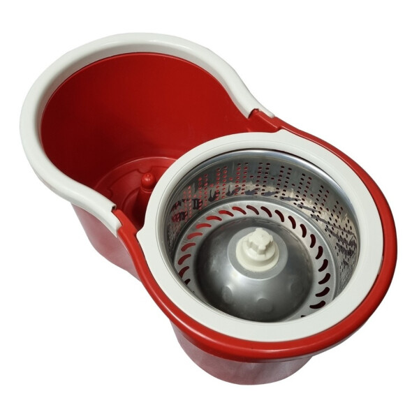 Mopa Giratoria De Acero Inoxidable Excelente Calidad Premium Variante Color Rojo