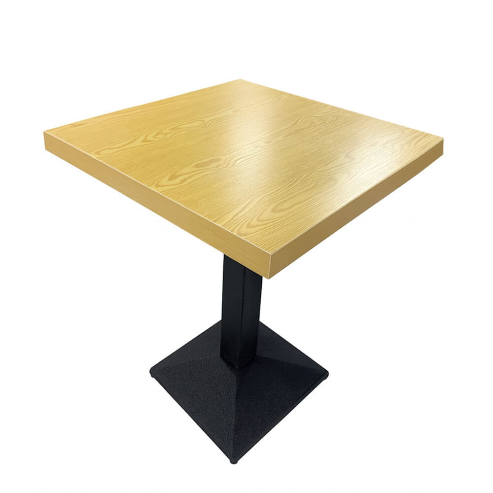 Mesa De Bar Cuadrada De Madera Y Metal Marron