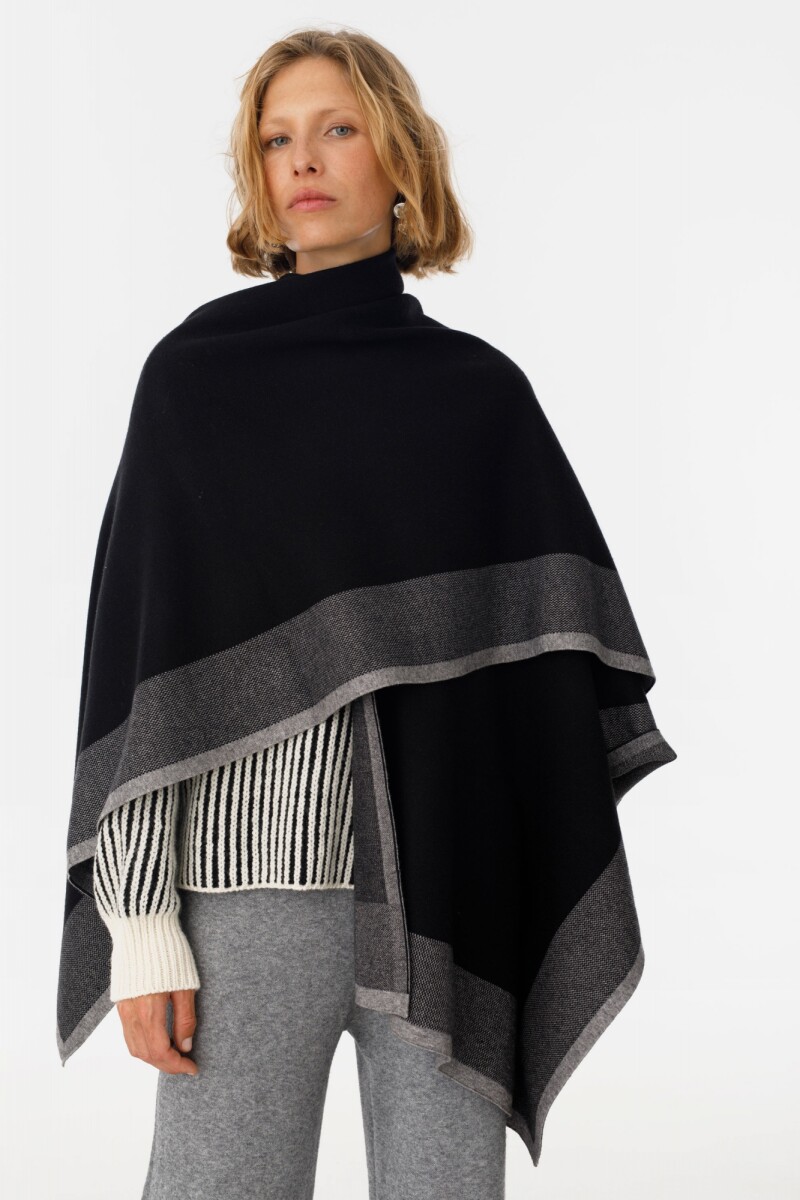 Ruana Line Negro