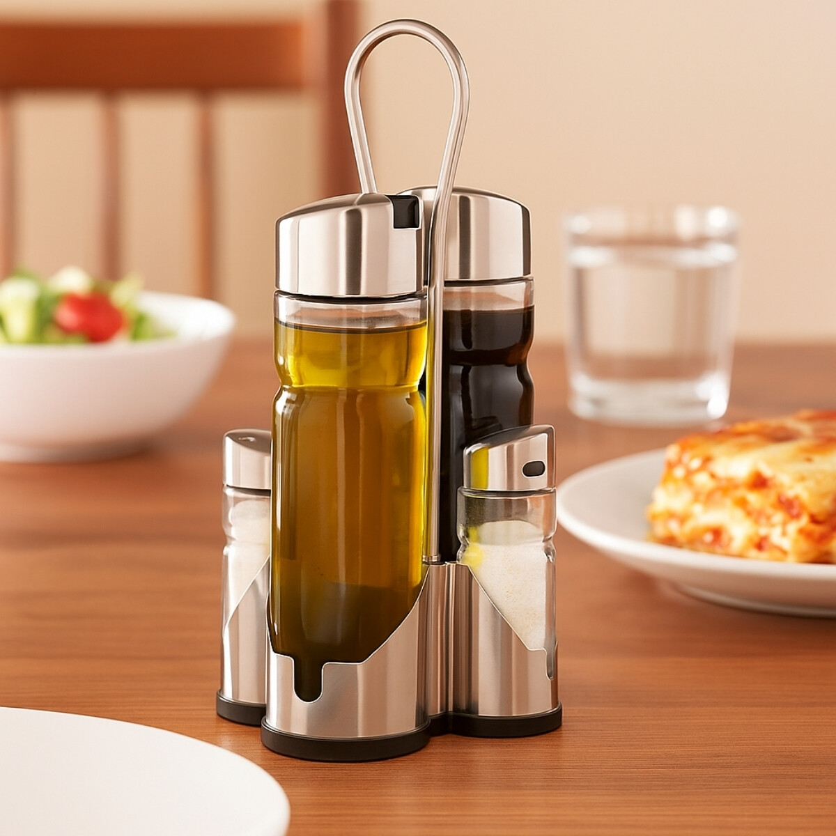 Juego de vinagrera cuatro piezas Basic 