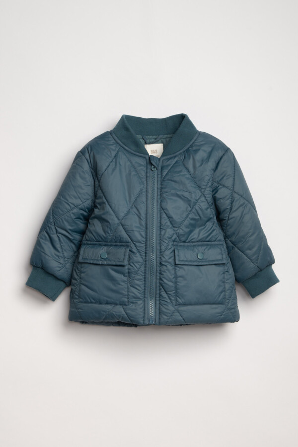 Campera abrigo capitoneada Azul