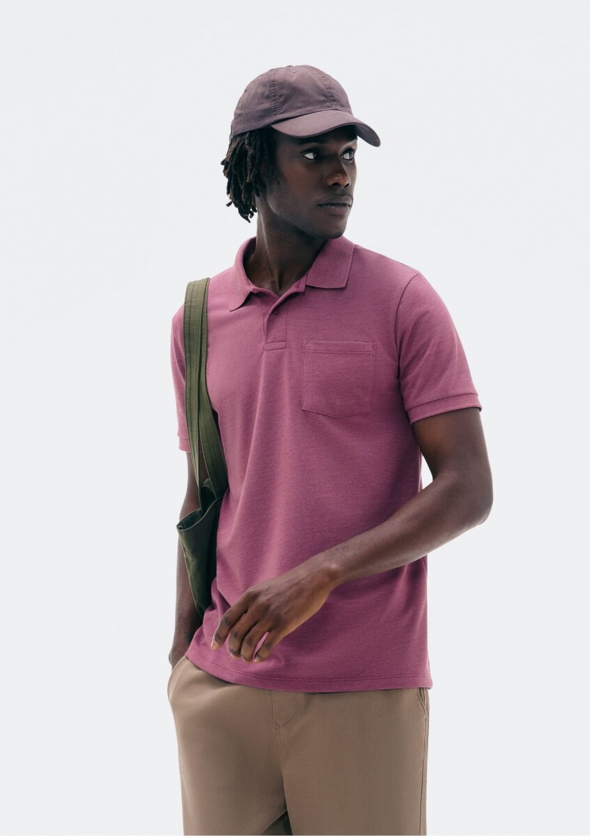 CAMISA POLO MM MASC - ROXO MESCLA 