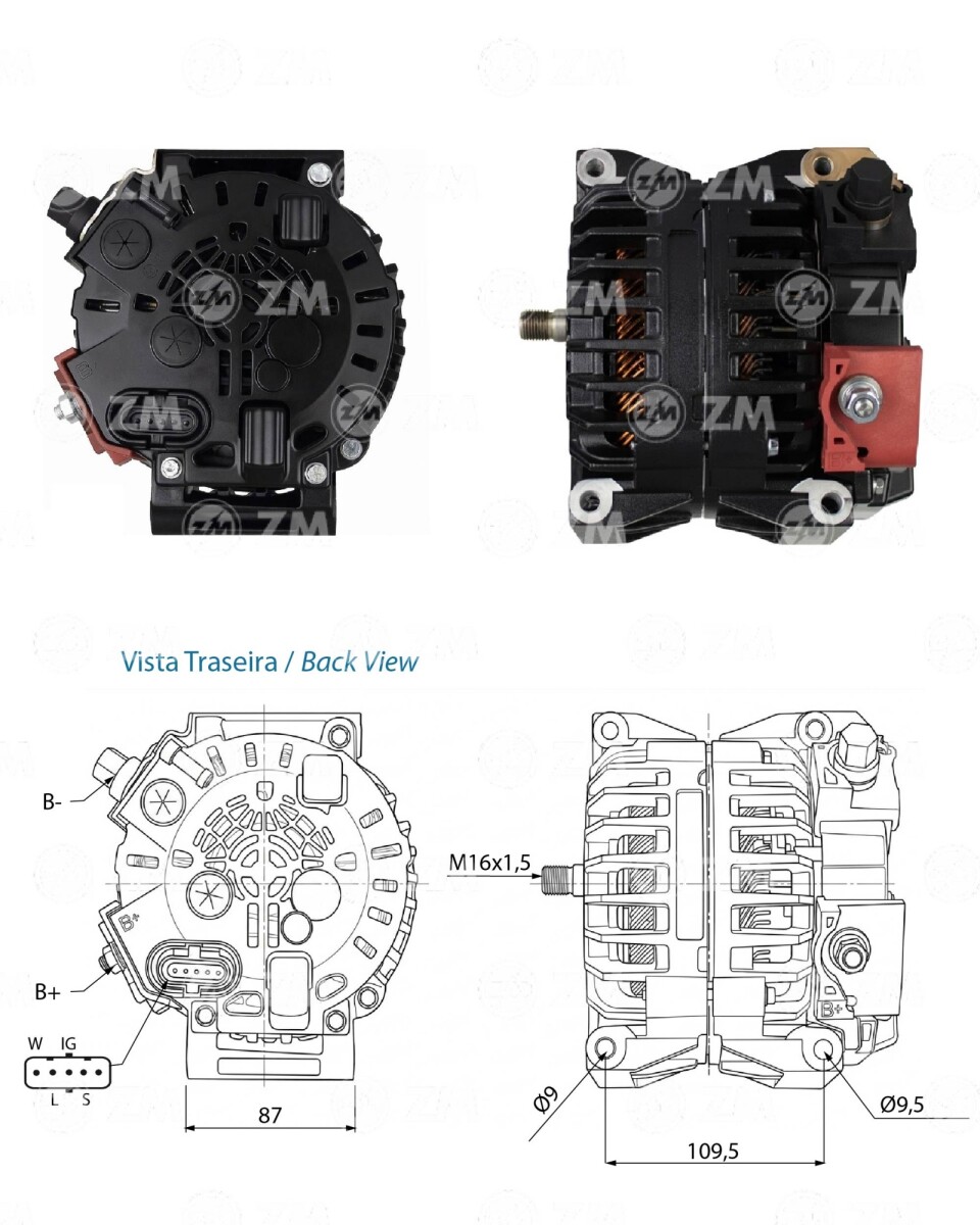 ALTERNADOR SCANIA S/PRESTOLITE 24V ZM 