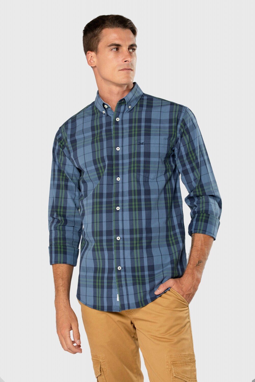 CAMISA CUADROS Piedra