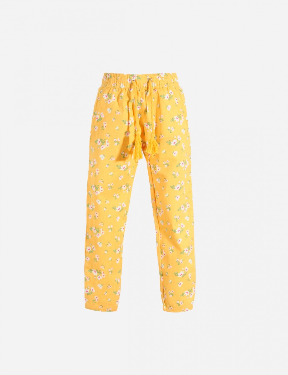 Pantalón jogger estampado - AMARILLO 