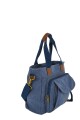 Bolso de lona cartera azul
