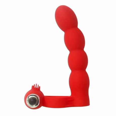 Anillo Triple Función Trinity Beads Rojo
