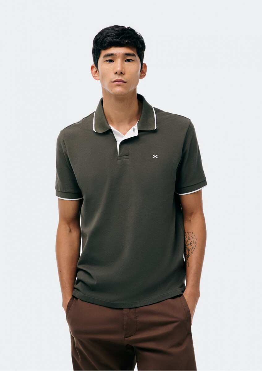 CAMISA POLO MM MASC - MARROM 