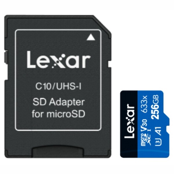 Memoria Microsdxc Lexar 256gb 633x Uhs-i Blue Series TARJETA MICRO SD LEXAR 256GB 633X BLUE