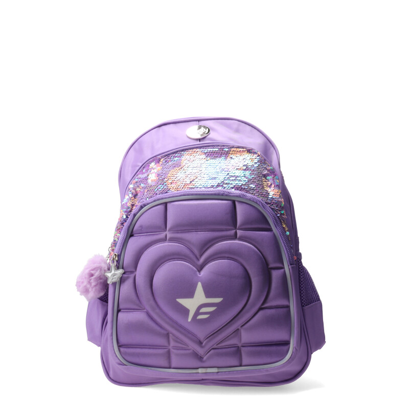 Mochila Footy Corazon C/Luces Violeta