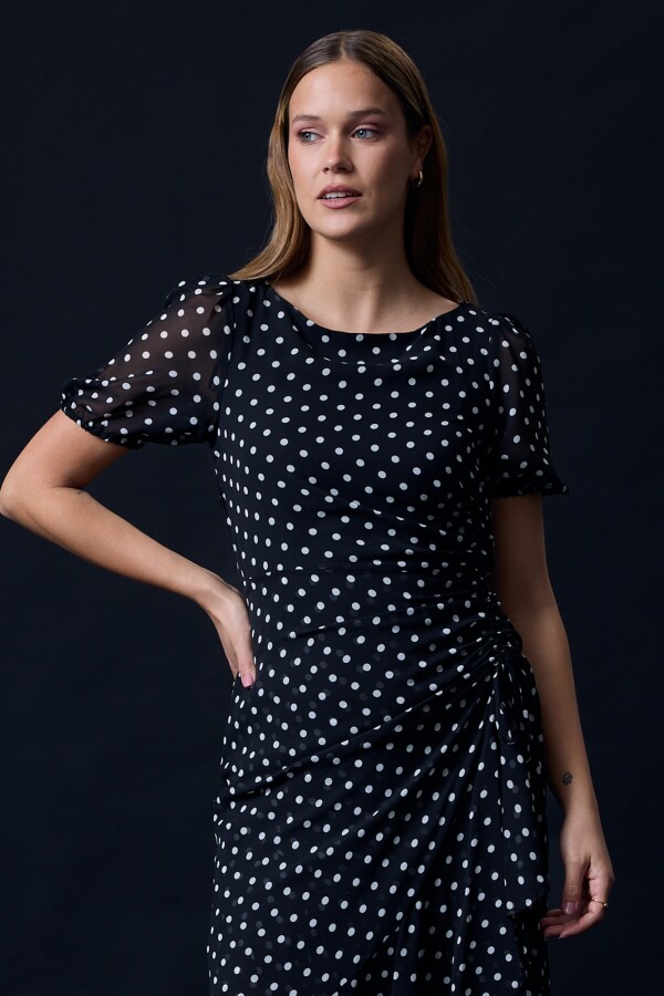 Vestido Maxi Lunares NEGRO/BLANCO