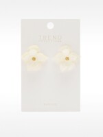 Pendientes Maxi De Flor Perolada crudo