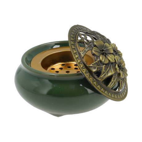 PORTAINCIENSO DE CERAMICA X2 UNIDADES Gp037/tapa De Flor 6x10cm