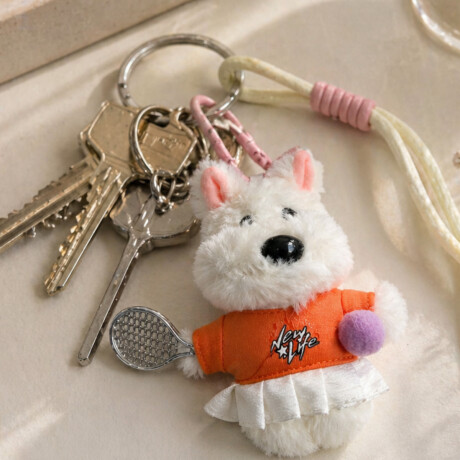 Llavero Perritos de peluche Naranja