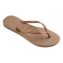 Sandalias Havaianas Slim Logo Metallic Mujer Rose Gold